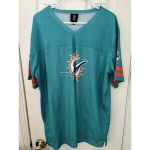 Miami Dolphins Jersey V-Neck Shirt Size  XL